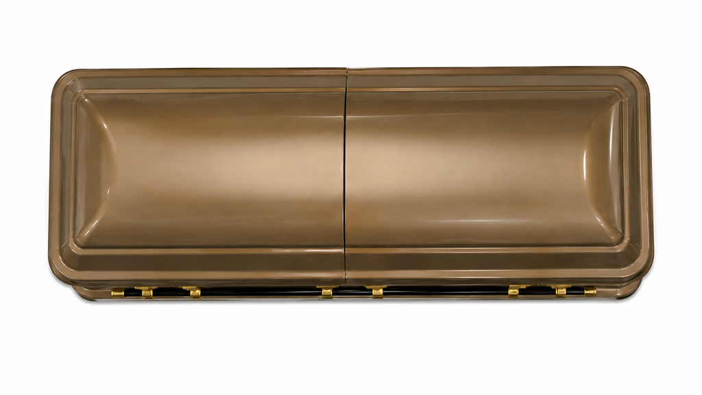 Gold Finish White Crepe Interior