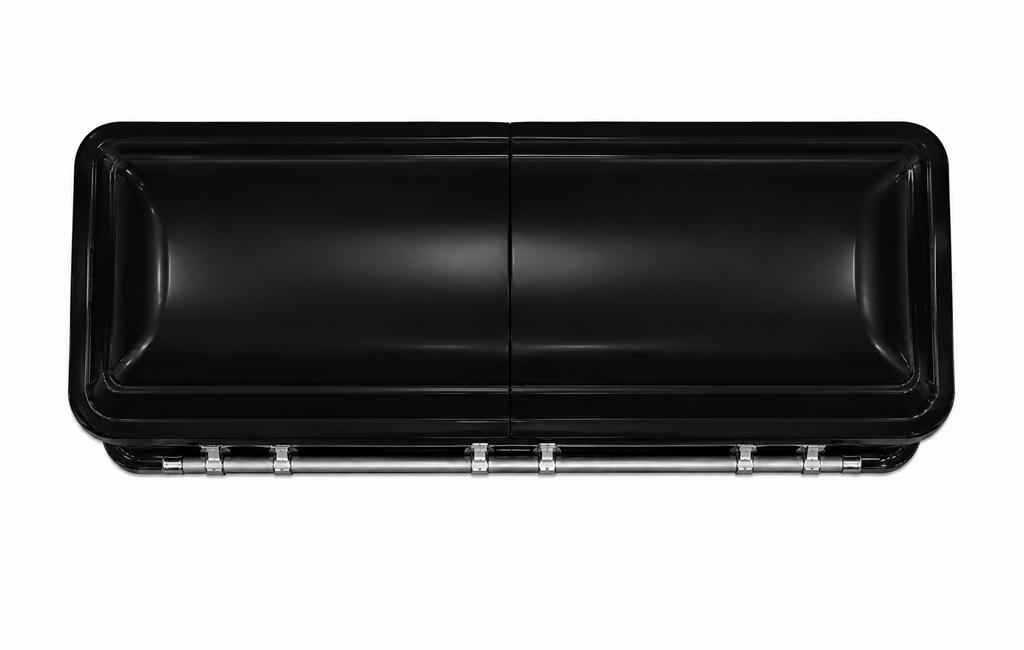 Gloss Black With White Crepe Interior