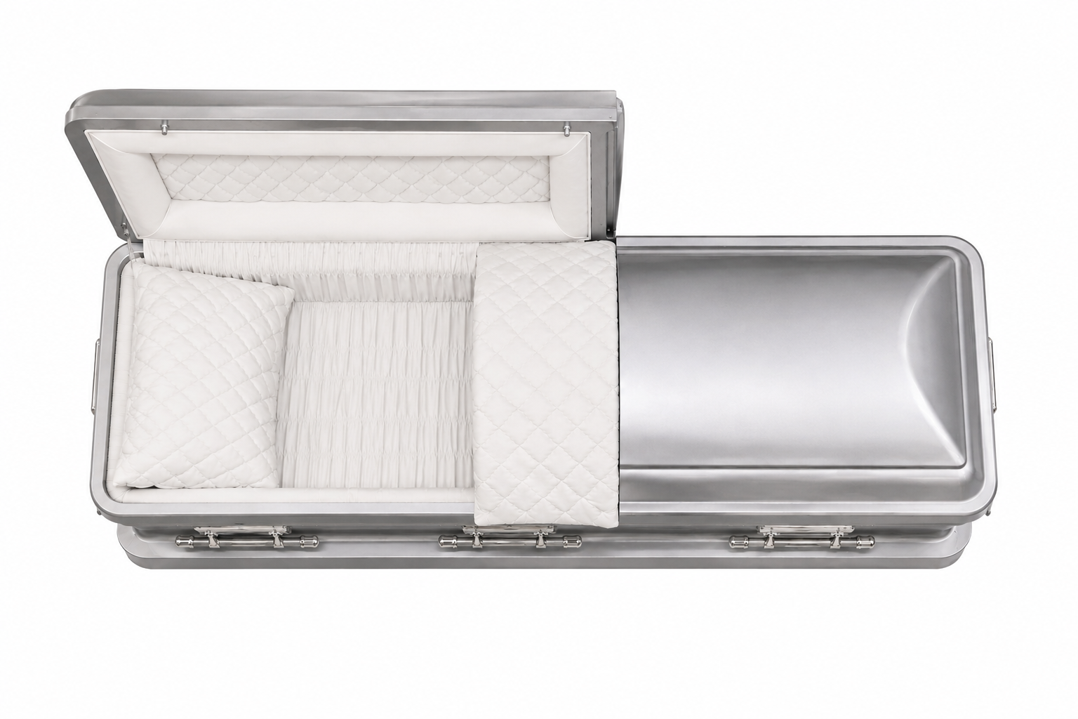 Brush Natural / Platinum Finish With White Velvet Interior