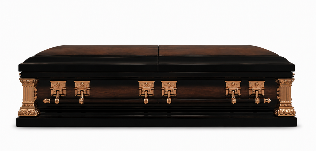 Brushed Copper / Dark Bronze Finish With Almond Velvet Interior