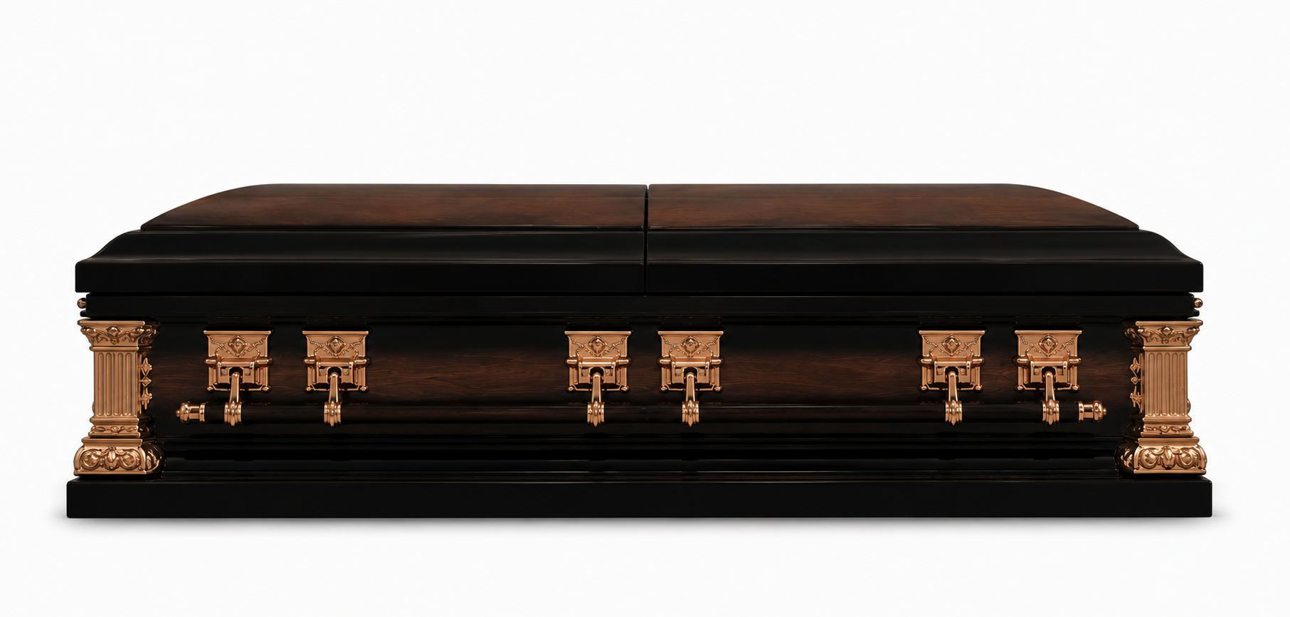 Brushed Copper / Dark Bronze Finish With Almond Velvet Interior