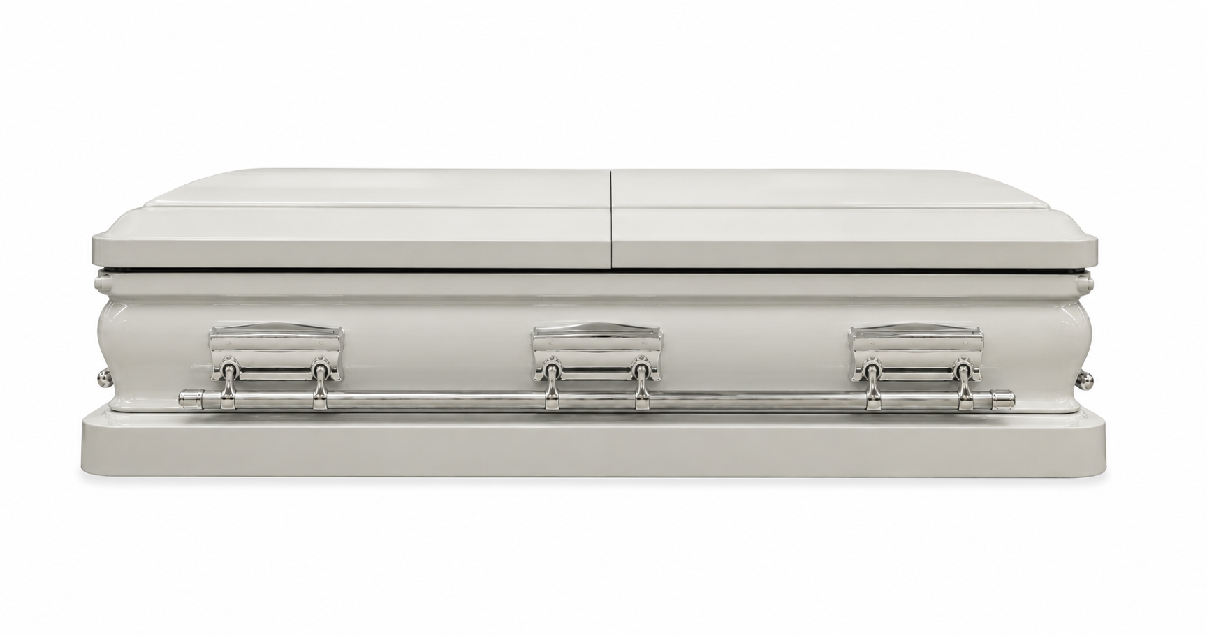 White Finish & Silver Highlight With White Velvet Interior