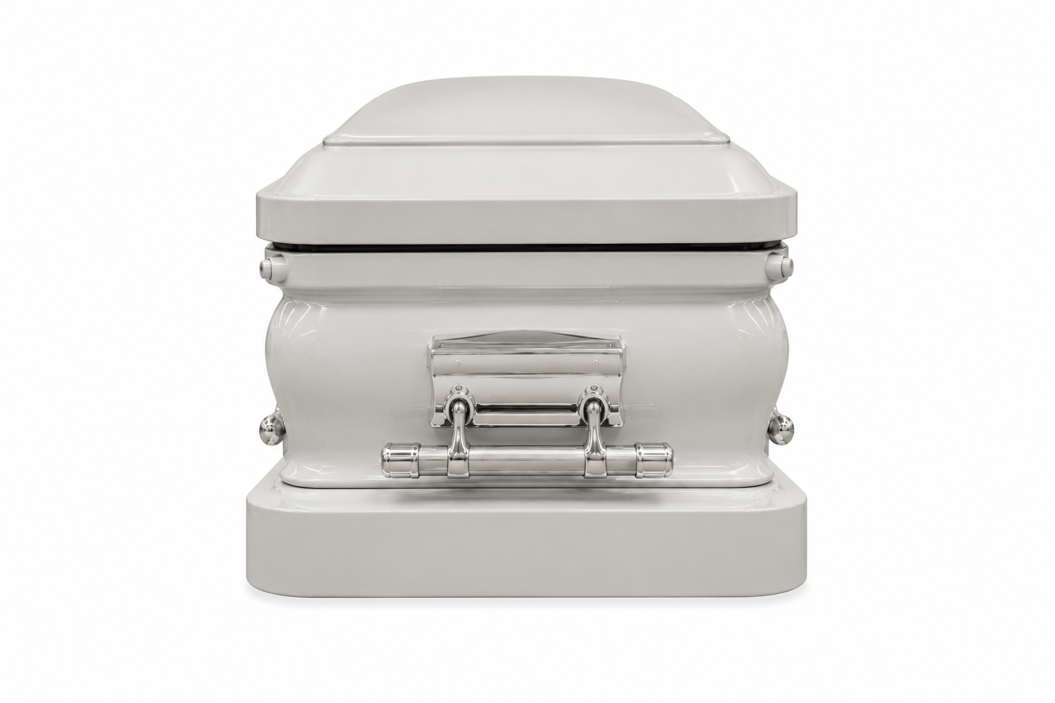 White Finish & Silver Highlight With White Velvet Interior