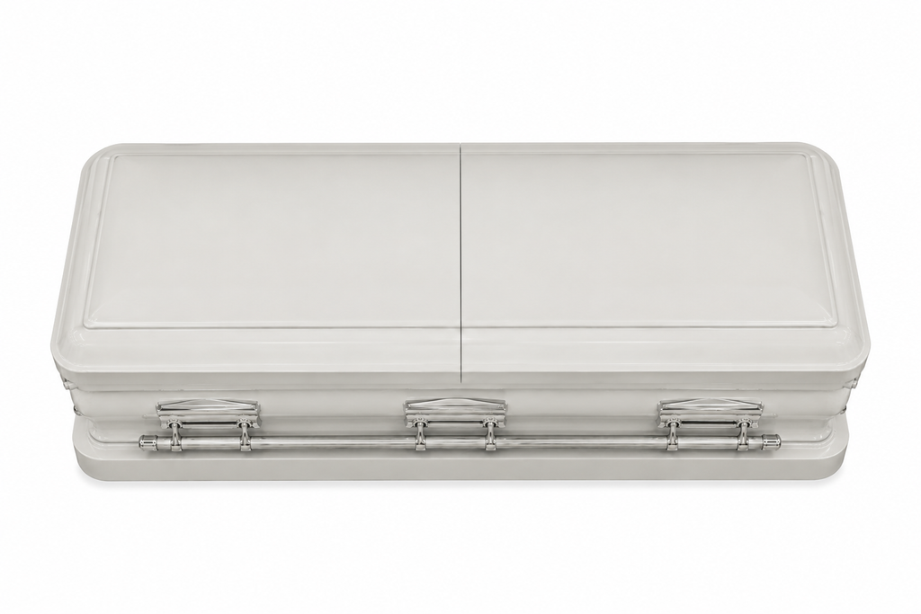 White Finish & Silver Highlight With White Velvet Interior
