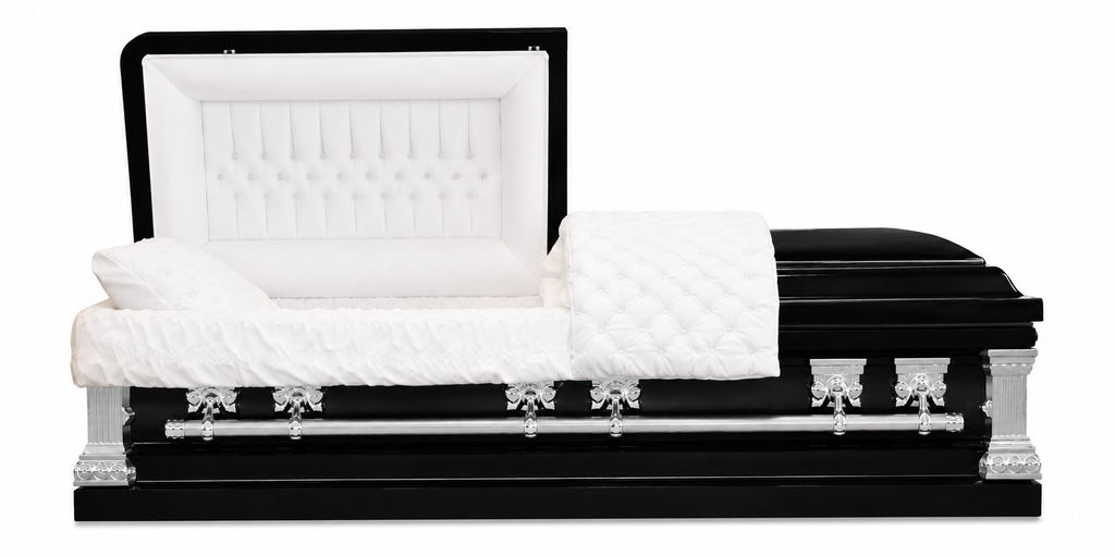 Brushed Black With White Velvet Interior
