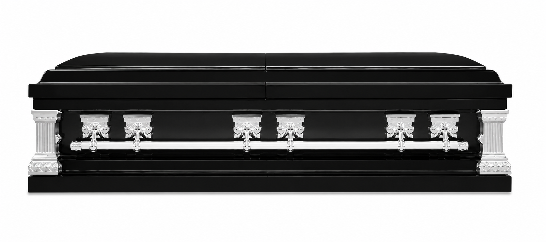 Brushed Black With White Velvet Interior