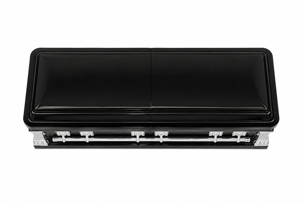 Brushed Black With White Velvet Interior